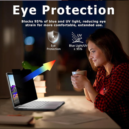 Adeway Privacy Screen Protector for Surface Laptop 6/5/4/3 15 Inch, Magnetic Nano, Anti-Spy, Removable, Blue Light & UV Blocking, Anti-Glare