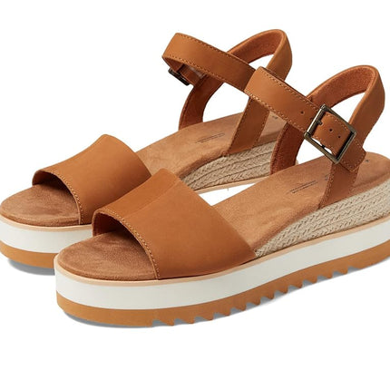 TOMS Women's Diana Sandal, Tan Leather, 9