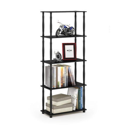 Furinno TURN-S-TUBE Storage Shelves, 5-Tier Book S
