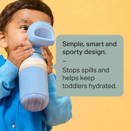 Tommee Tippee Insulated Flip Top Sporty Spill-Proof Toddler Water Bottle for 18 Months+, 11oz, Push-to-Open Lid Helps Keep Spout Clean, Pack of 2, Blue and Red