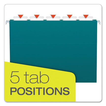 Pendaflex Essentials Hanging Folders, Letter Size, Teal, 25 per Box (81614)