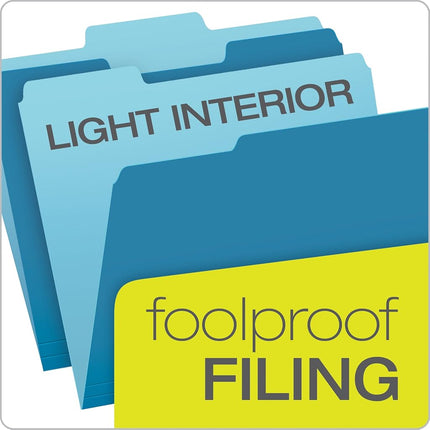 Tops Products Top Tab Colored Folders (ESS15213BLU)
