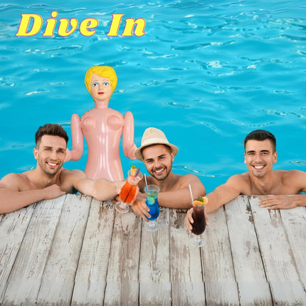 merrimix Inflatable Blow Up Doll for Parties, Pranks, Bachelor, Halloween, Birthday, Gag Gift, Holidays - Ginger 58" (Judy)