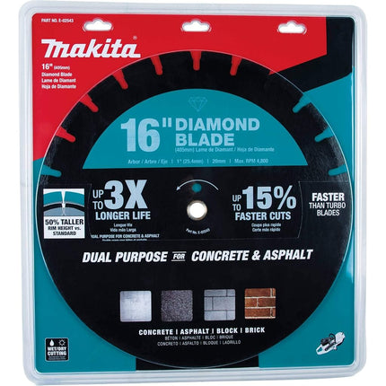 Makita E-02543 Lame diamantée 40 cm, segmentée, double usage