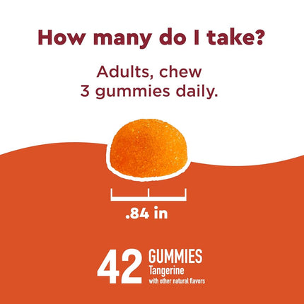 Nature Made Wellblends ImmuneMAX Gummies, Vitamin C, Zinc, and Vitamin D3, Immune Support Supplement, 42 Tangerine Flavor Gummies