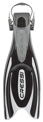 Cressi Men's Cressi Frog Plus Open Heel, Black/Silver, S M UK 7 8 - EU 38 41
