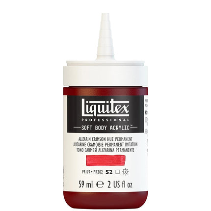 Liquitex Professional Soft Body Acrylic Paint 2-oz bottle, Alizarin Crimson Hue Permanent
