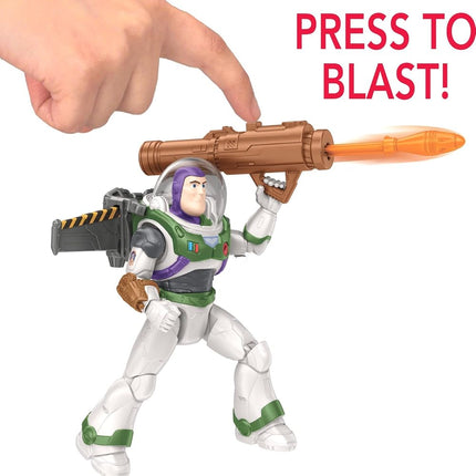 Buzz LightYear Disney Mission Space Ranger Action Figure Astronaut (5 Inch) with Jetpack and Accessories, 4 Years and up