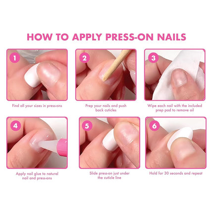 Olive & June Maximalist Instant Mani Press-On Nails (Glue) | 42 Fake Nails, 21 Sizes | Non-Toxic, Long-Lasting Big, Bold Gorgeous Realistic Look | Salon-Quality | Short, Round | Puffy Bubble Flowers