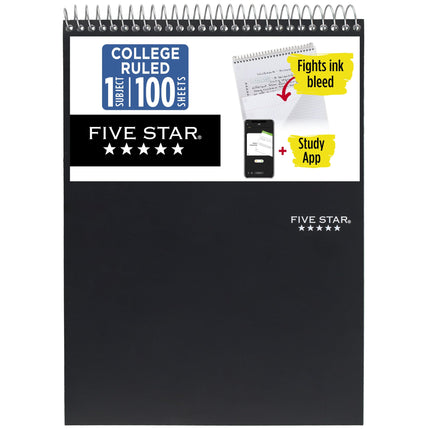 Five Star Top Bound Note Pad + Study App, 1 Subjec