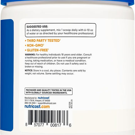 Nutricost Pure L-Citrulline (Base) Powder 250 Grams