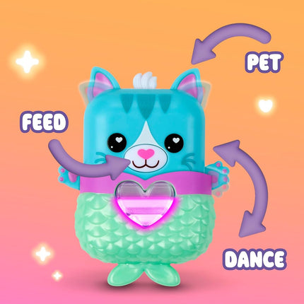NANO-MALS Pawtricia The Blue Kitty, Electronic Pet Cat, 70+ Responses, Interactive Fidget Toys for Girls & Boys Ages 5+