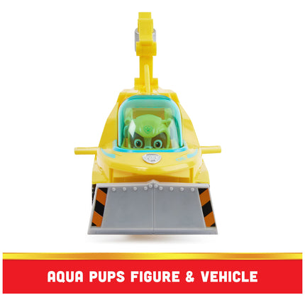 PAW Patrol Aqua Pups Rubble Transforming Hammerhead Shark Vehicle with Collectible Action Figure, Kids’ Toys for Ages 3 and up
