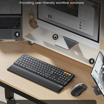 ProtoArc KM60 Bluetooth Wireless Keyboard and Mouse, Rechargeable