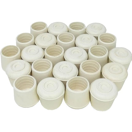 Shepherd Hardware 8755E 1-Inch Inside Diameter Rubber Leg Tips, 24-Pack, White, 1 Inch