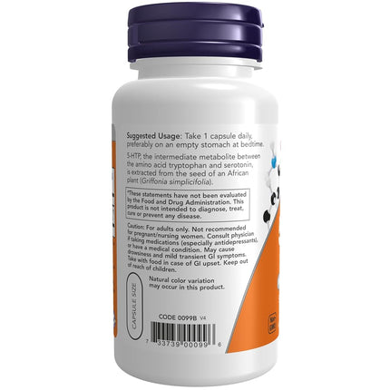 NOW 5-htp 50mg, Capsules, 90 Veg Capsules