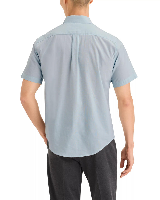 Dockers Mens Dockers� Men's Signature Shirt Short Sleeve Classic Fit with Stain Defender�, Dean Tourmaline Pattern, Large