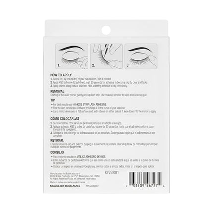 KISS So Wispy, False Eyelashes, 'Style #01', 14 mm, Includes 5 Pairs Of Lashes, Contact Lens Friendly, Easy to Apply, Reusable Strip Lashes, Multipack