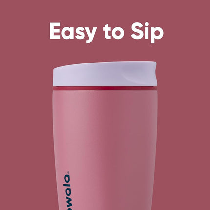 Owala SmoothSip Slider Stainless Steel Coffee Tumbler, 355ml, Crochet Queen