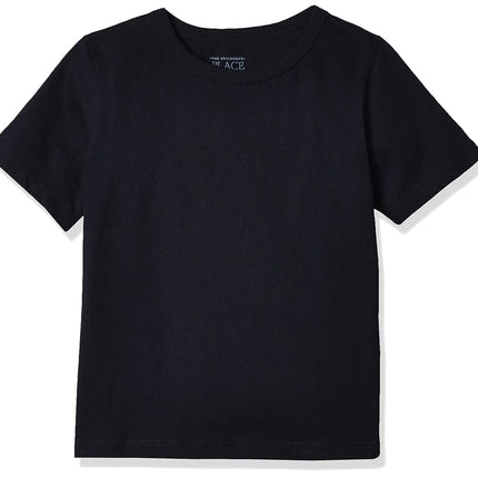 The Children's Place T-shirt basique à manches courtes pour bébés garçons et tout-petits, bleu marine uni, 3T