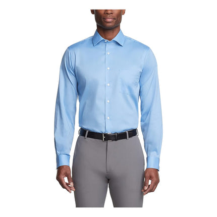 Van Heusen Men's Dress Shirt Regular Fit Flex Collar Stretch Solid Tuxedo Shirt, Blue Frost, XXL Neck 47 cm, Sleeve 81/84 cm