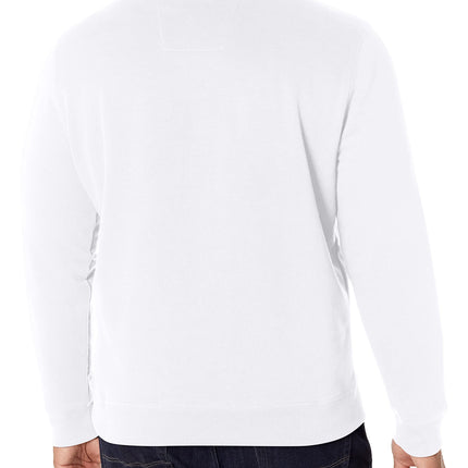Sudadera Básica de Cuello Redondo de Forro Polar Nautica para Hombre, Blanco Brillante, XXL