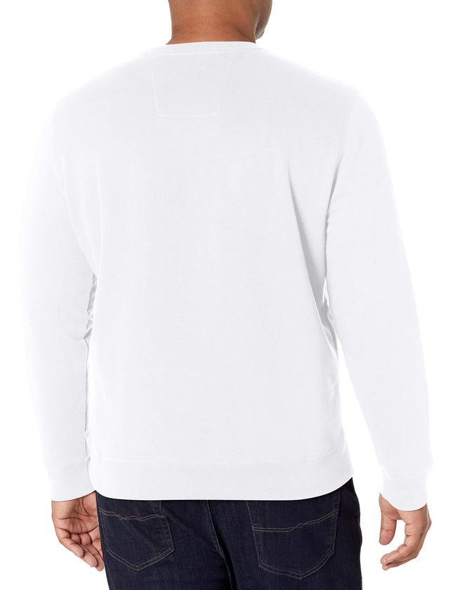 Sweat-shirt polaire basique à col rond Nautica pour homme, blanc vif, XXL