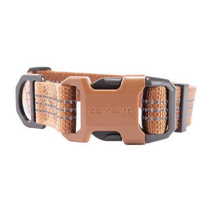 Carhartt Nylon Webbing Dog Collar, Fully Adjustable W/Durable Side Release Buckle, Carhartt Brown, Medium