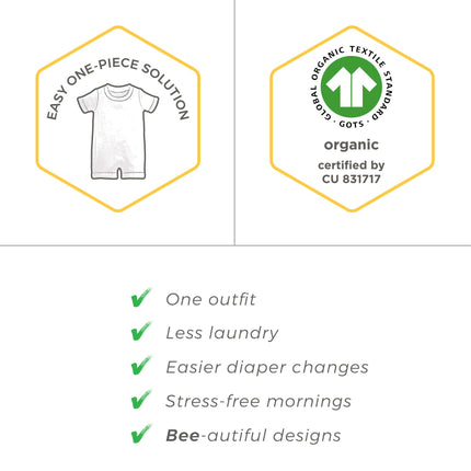 Burt's Bees Baby - Mameluco orgánico para bebé y niño, diseño de flores acolchadas, 0-3 meses EE. UU.