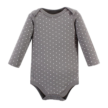 Lot de 5 bodys unisexe bébé Hudson Baby en coton à manches longues, motif petites fleurs d'amour, nouveau-né