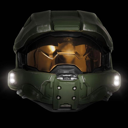 DISGUISE Men's Master Chief Adult Light-up Deluxe Helmet, Green, One size