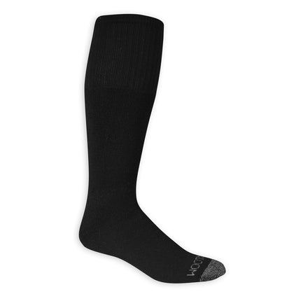 Fruit of the Loom Men's Dual Defense Tube Socks (12 Pack), Black, 4.5-12 UK (Pack of 12)