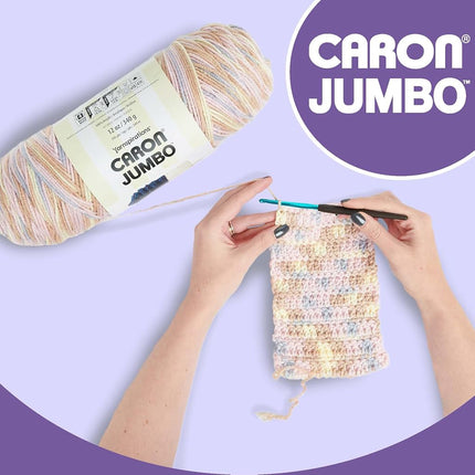 Caron Jumbo Gravel Yarn - Lot de 2 pelotes de 340 g/12 oz - 100 % acrylique - #4 Worsted (moyen) - 544 mètres - Tricot/Crochet