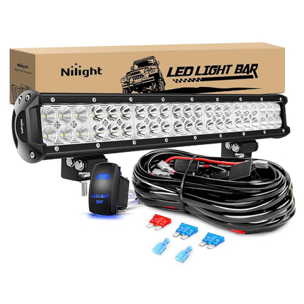 Nilight LED Light Bar 20 Inch 126W Spot Flood Comb