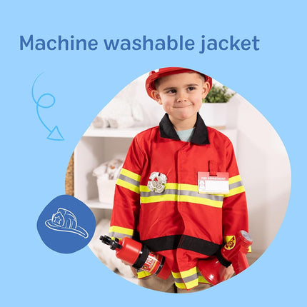 Melissa & Doug Fire Chief Role Play Set | Pretend Play | Kids Costume | 3+ | Gift for Boy or Girl