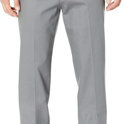 Dockers Men's Classic Fit Signature Khaki Lux Cotton Stretch Pants (Regular and Big & Tall) Casual, Burma Grey, 42W x 30L