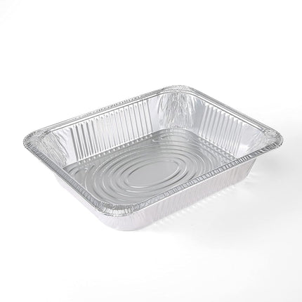 Glad Disposable Aluminum Half Size Deep Steam Pan | 2 Count | Foil Steam Pan | 12.5” x 10.25” x 2.5” Aluminum Pan | Disposable Steamware Foil Pans for Steaming