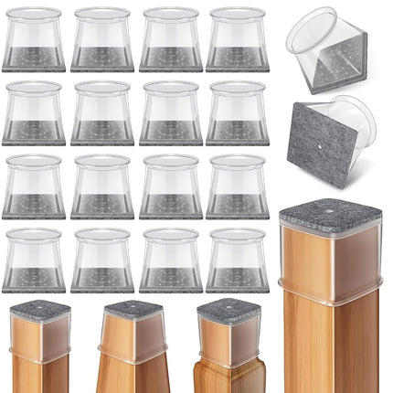 Ansible 24 Pcs Chair Leg Floor Protectors Square, 