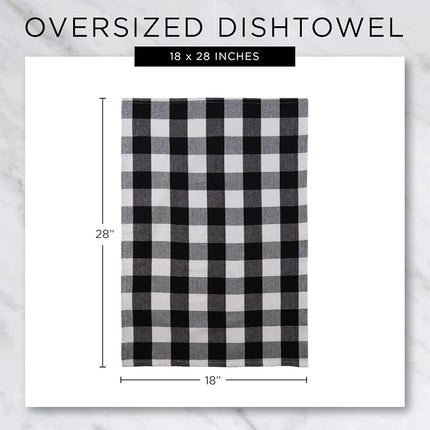 DII Cotton Flat Woven, Black, Small Set, 18x28