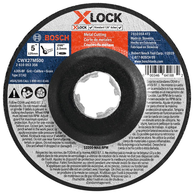 BOSCH CWX27M500 5 in. x .098 in. X-Lock Arbor Type
