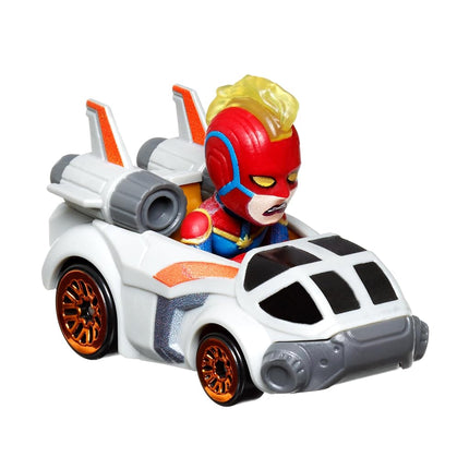 Hot Wheels RacerVerse, Set of 5 Die-Cast Marvel Toy Cars Optimized for Hot Wheels Track Performance with Popular Marvel Characters as Drivers, Gift for Kids & Collectors, HPN40