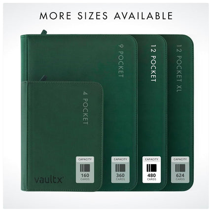 Vault X 12 Pocket Zip Trading Card Binder 480 Cards Exo-Tec (Green)