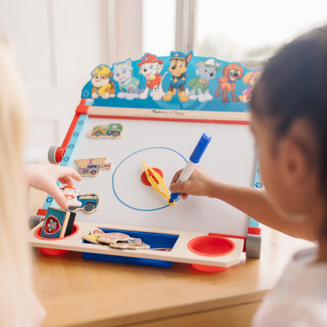 Melissa & Doug PAW Patrol Wooden Double-Sided Tabletop Art Centre Easel, Multicolor, 33274