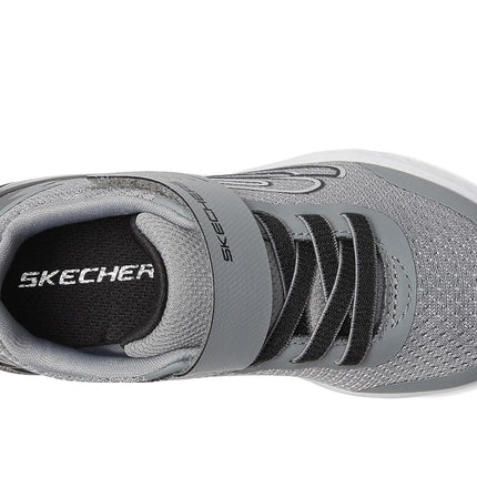 Skechers Boy's Microspec Max Ii Vodrox Sneakers, Gray Textile/Synthetic/Black Trim, 10 UK Child
