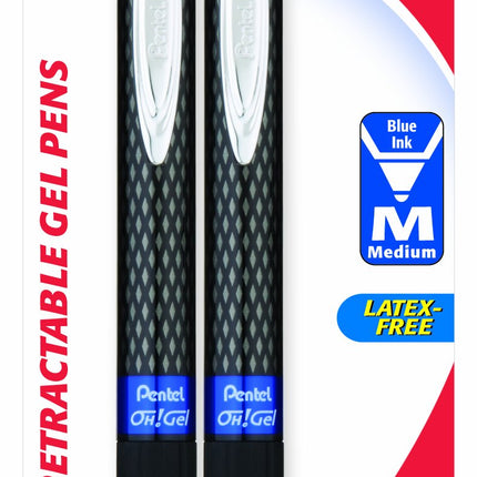 Pentel Oh! Gel Retractable Gel Pen, 0.7mm, Blue In