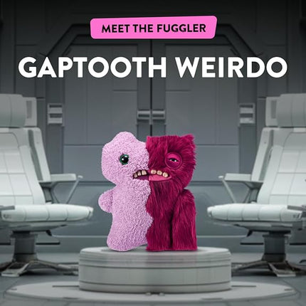 Fuggler Misfit Monsters 9-inch by ZURU, Funny Ugly Monster Plush Toy, Soft Doll Plushies for Kids and Adults (Gaptooth Mcgoo & Wide Eyed - Lilac & Red)