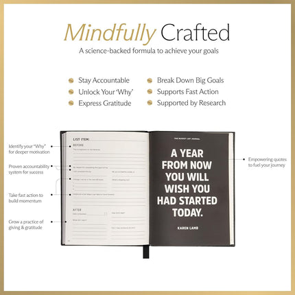 The Bucket List Journal by Ben Nemtin, A Simple Tool to Achieve a Rich and Fulfilling Life - Daily Planner to Increase Positivity, Productivity, Mindfulness, Wellness and Happiness