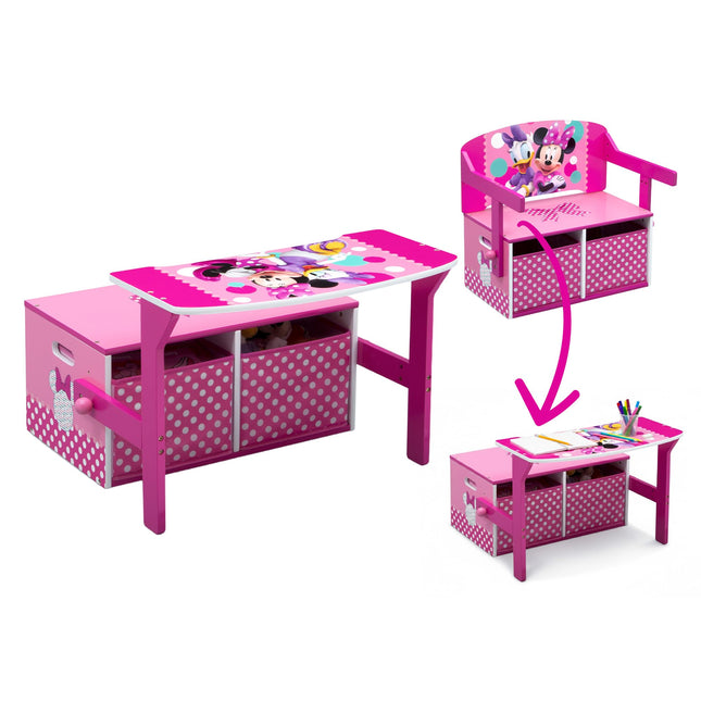Delta Children Kids Activity Bench, Disney Minnie 
