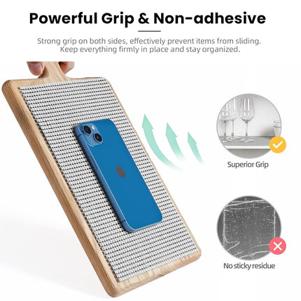 BAGAIL Non-Adhesive Shelf Liner, Thick Strong Grip Drawer Liners for Kitchen Cabinets, Heavy-Duty Easy Cut Cabinet Liners for Shelves, Pantry, Bathroom Cupboards - 45 * 600cm, LightGrey
