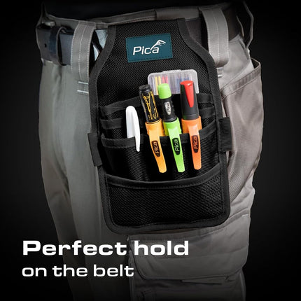 Pica Master Belt 55060 I High-Quality Belt Pouch I Tool Belt for Craftsmen I Includes Pica Dry 3030, Dry Refills 4020, Ink Black, Visor Permanent 990/40, Instant-White Permanent Pen 532